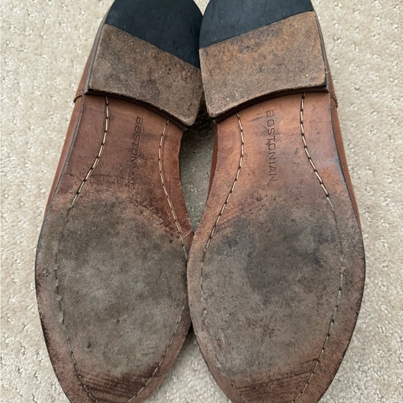 BOSTONIAN Men’s Brown Crown Windsor Oxford Leather Dress Wing Tip Shoes-Size 8.5 - Picture 7 of 9